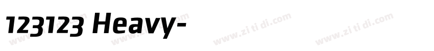 123123 Heavy字体转换